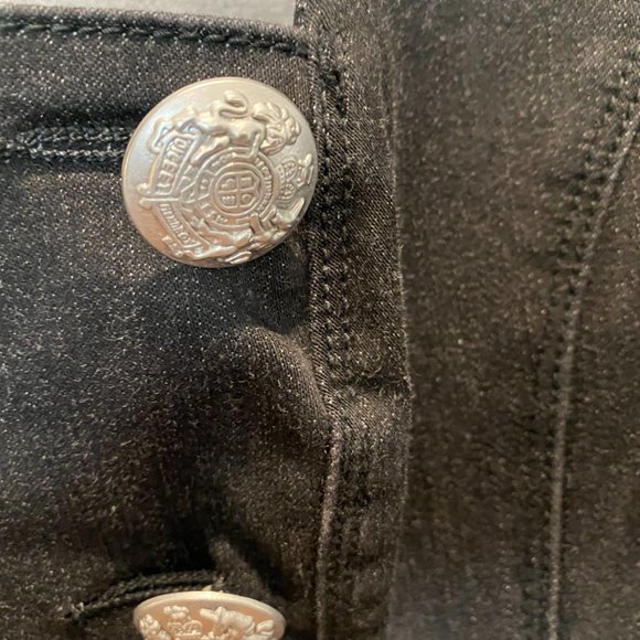 🎉🎊 HOST PICK 🎉🎊 Bebe Black Button Front Detail Dress Size 12 - Picture 7 of 10